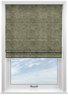 William Morris At Home Marigold Velvet, Sage - Twist&Fit Roman Blind